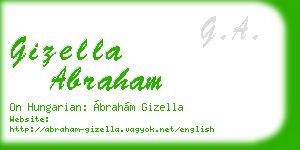 gizella abraham business card