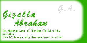 gizella abraham business card